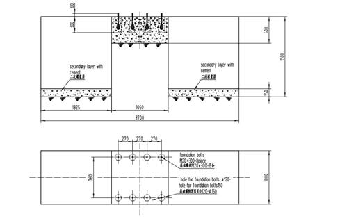 螺旋葉片冷軋機地基圖